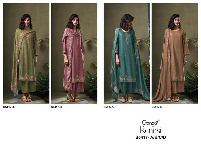 Ganga kenesi 5417 wax batik dress material wholesale